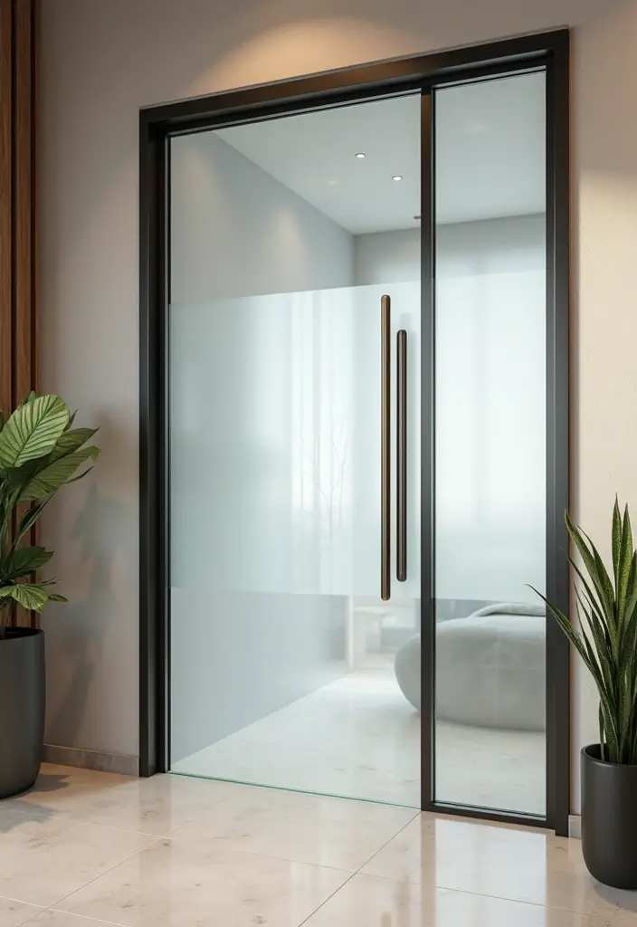 20 Stunning Main Door Designs That Will Transform Your Apartment Entrance! - 4. Modern Glass Doors