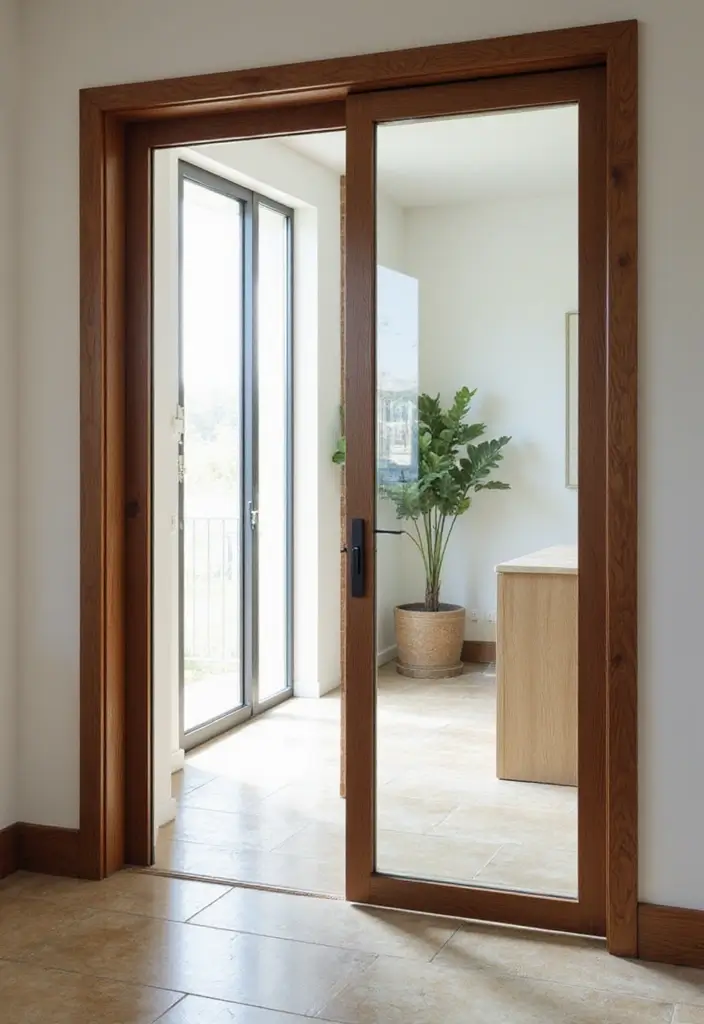 20 Stunning Main Door Designs That Will Transform Your Apartment Entrance! - 8. Contemporary Sliding Doors