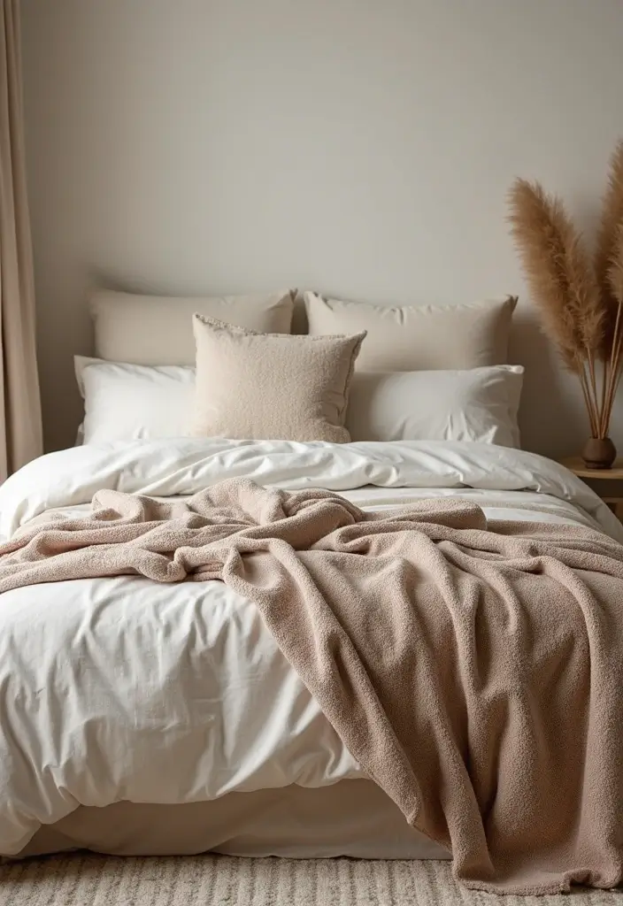 20 Warm Cozy Bedroom Ideas for the Perfect Romantic Date Night! - 14. Decorative Throws