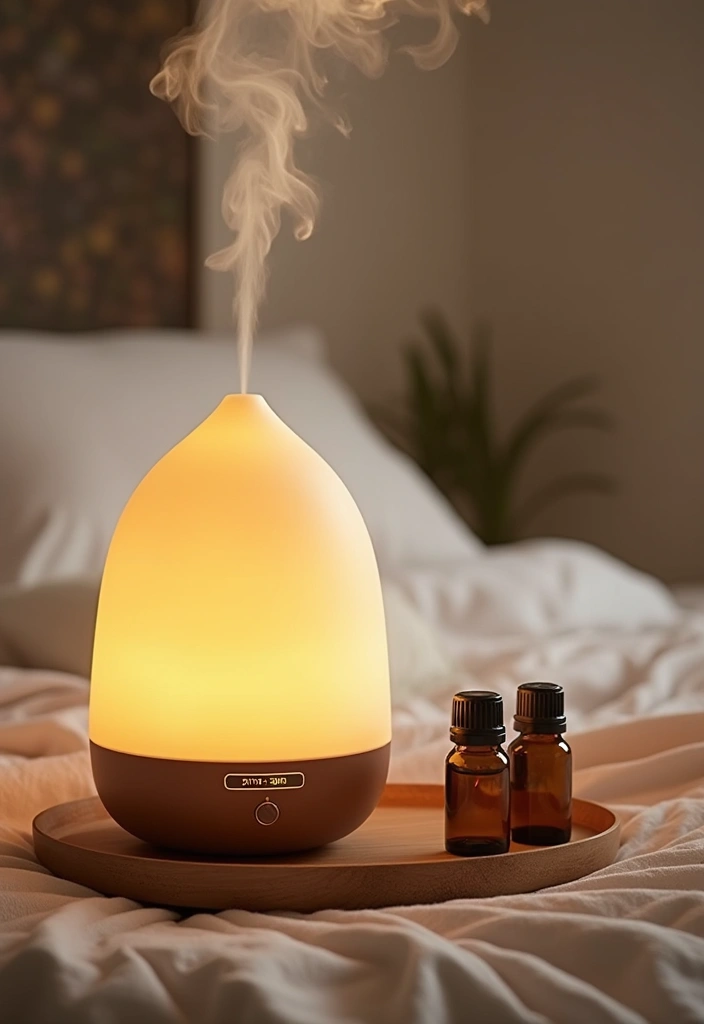 20 Warm Cozy Bedroom Ideas for the Perfect Romantic Date Night! - 15. Aromatherapy Diffusers