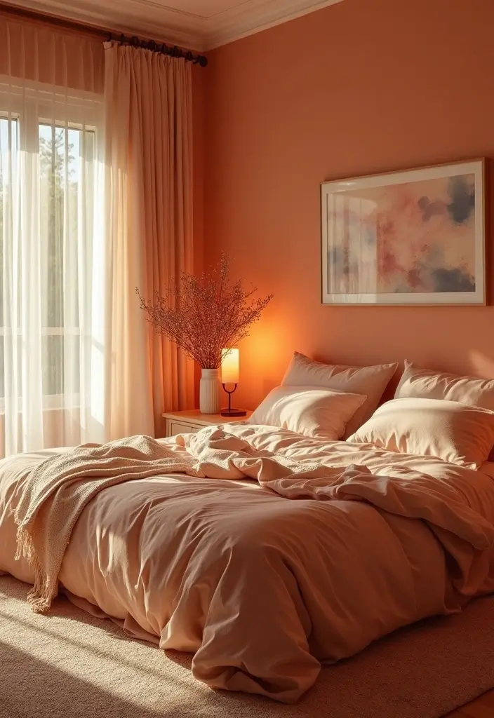 20 Warm Cozy Bedroom Ideas for the Perfect Romantic Date Night! - 18. Warm Wall Colors