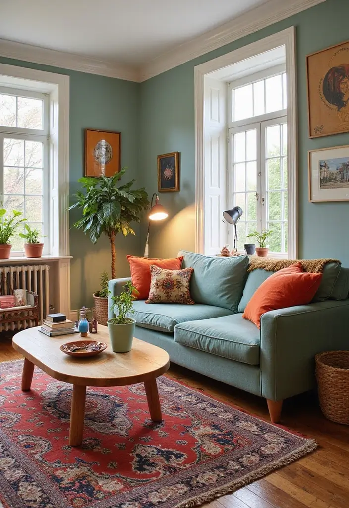 21 Living Room Ideas That'll Make You Want to Curl Up and Stay Forever! - 12. Pop of Personality