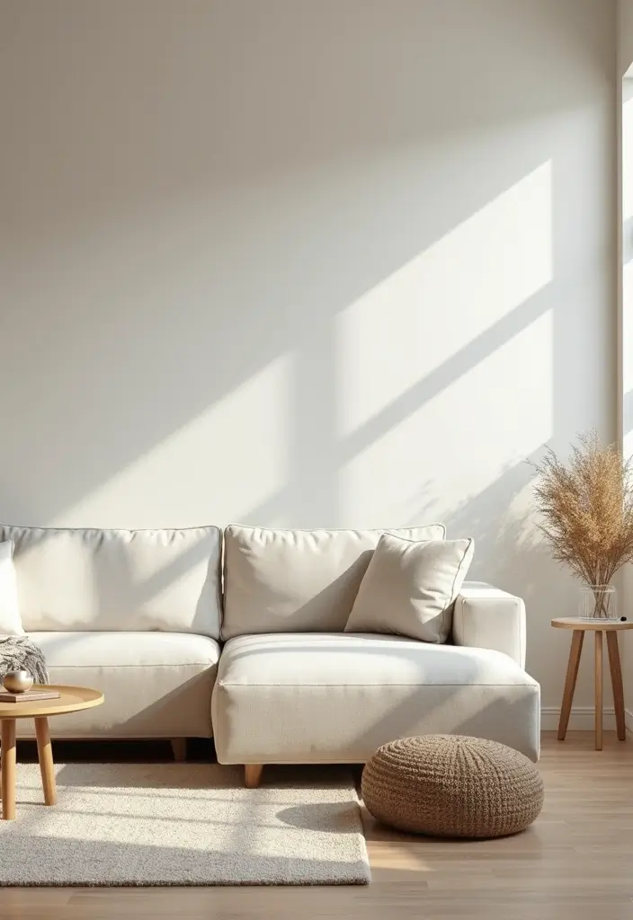 21 Living Room Ideas That'll Make You Want to Curl Up and Stay Forever! - 3. Minimalist Zen Retreat