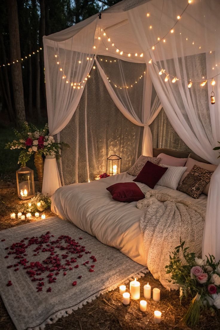 23 Date Night Bedroom Decor Hacks That Make Any Night Feel Special (DIY Ideas #11!) - 4. Cozy Outdoor Retreat