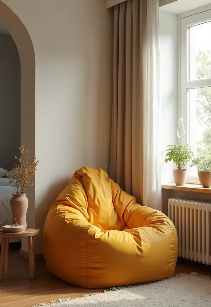 24 Fall Bedroom Decor Ideas That Transform Your Space Into a Cozy Autumn Oasis - 14. Cozy Bean Bags