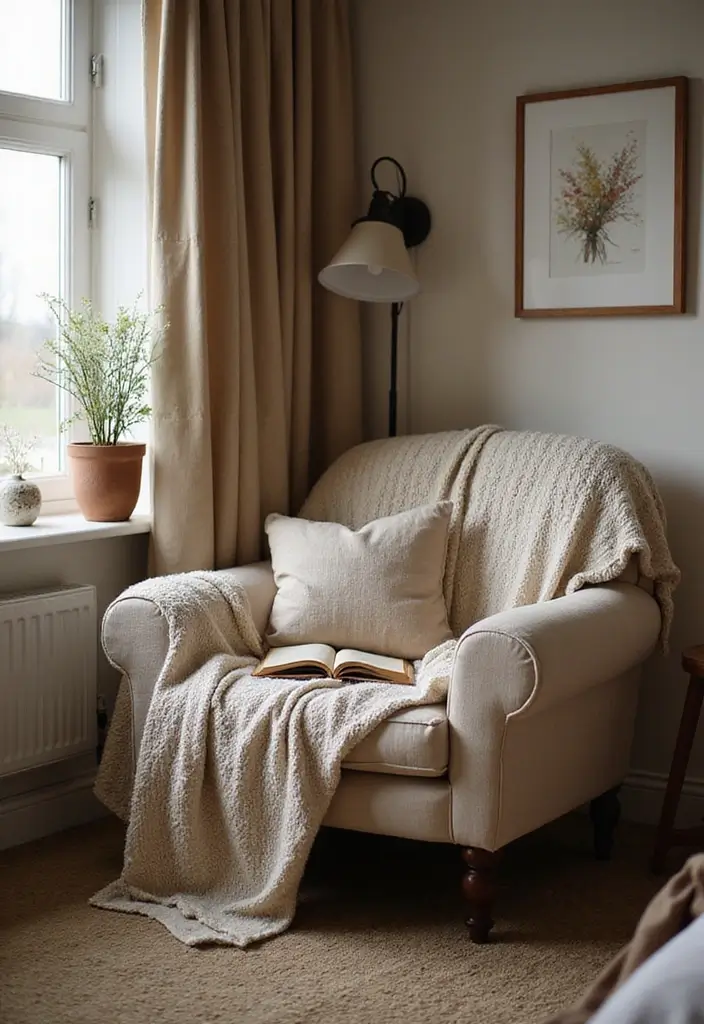 24 Fall Bedroom Decor Ideas That Transform Your Space Into a Cozy Autumn Oasis - 20. Create a Reading Nook