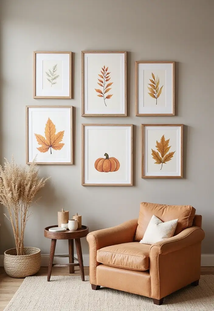 24 Fall Bedroom Decor Ideas That Transform Your Space Into a Cozy Autumn Oasis - 3. Fall-Inspired Artwork