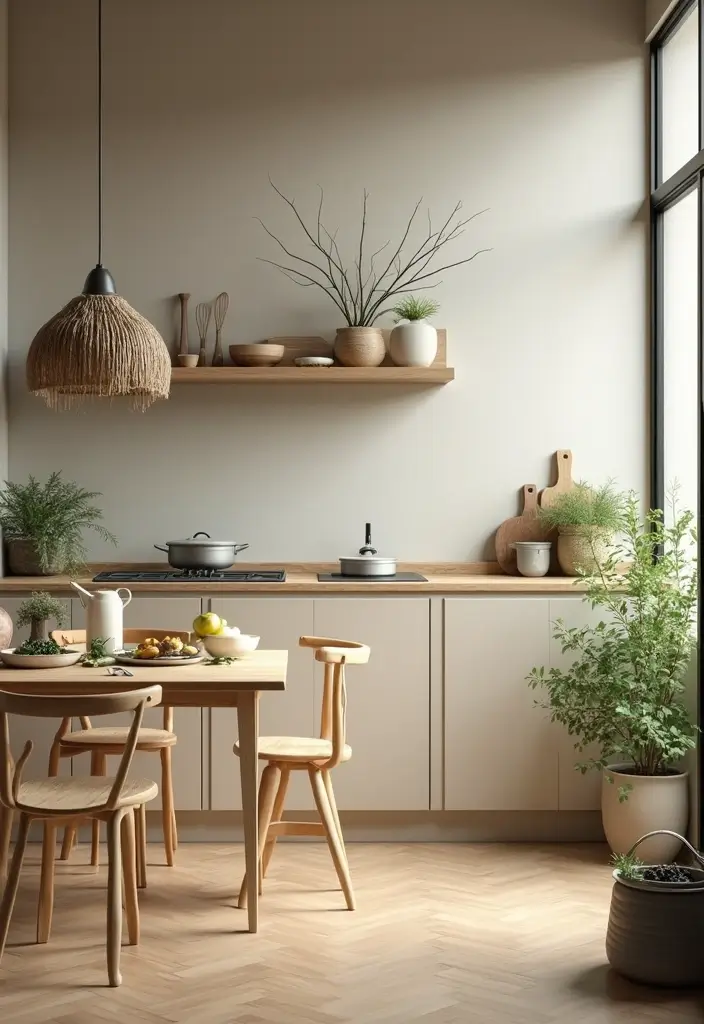 25 Aesthetic Kitchen Ideas That Will Make You Fall in Love with Cooking Again! - 13. Zen Retreat