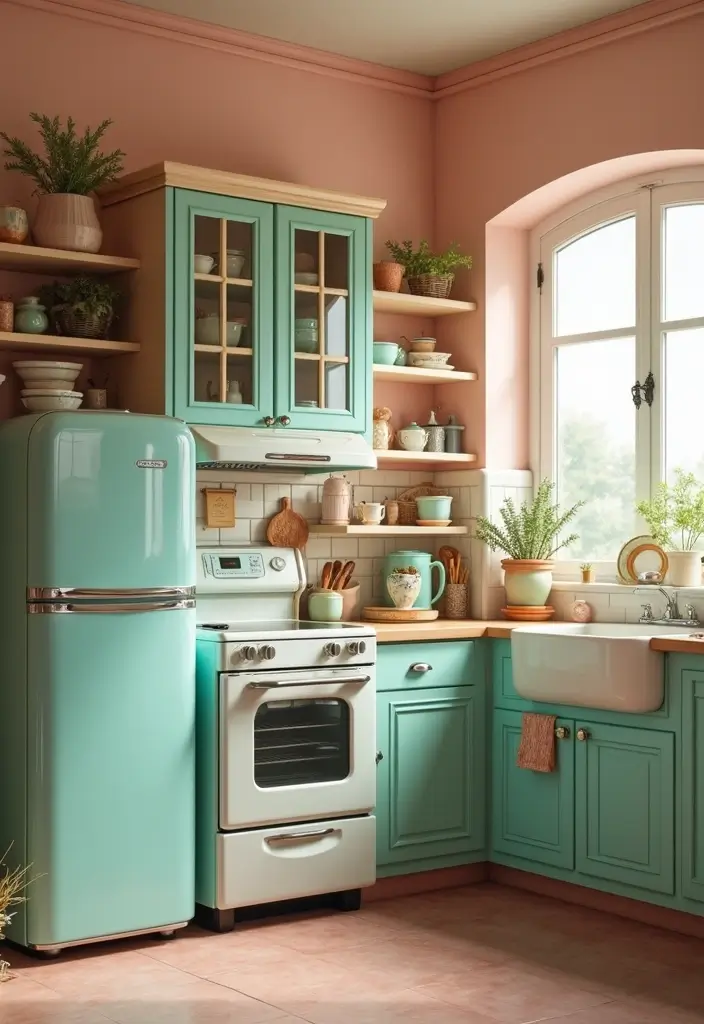 25 Aesthetic Kitchen Ideas That Will Make You Fall in Love with Cooking Again! - 15. Vintage Charm
