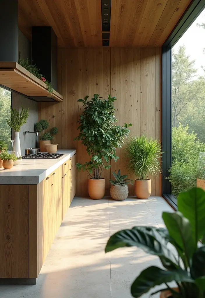 25 Aesthetic Kitchen Ideas That Will Make You Fall in Love with Cooking Again! - 9. Nature-Inspired