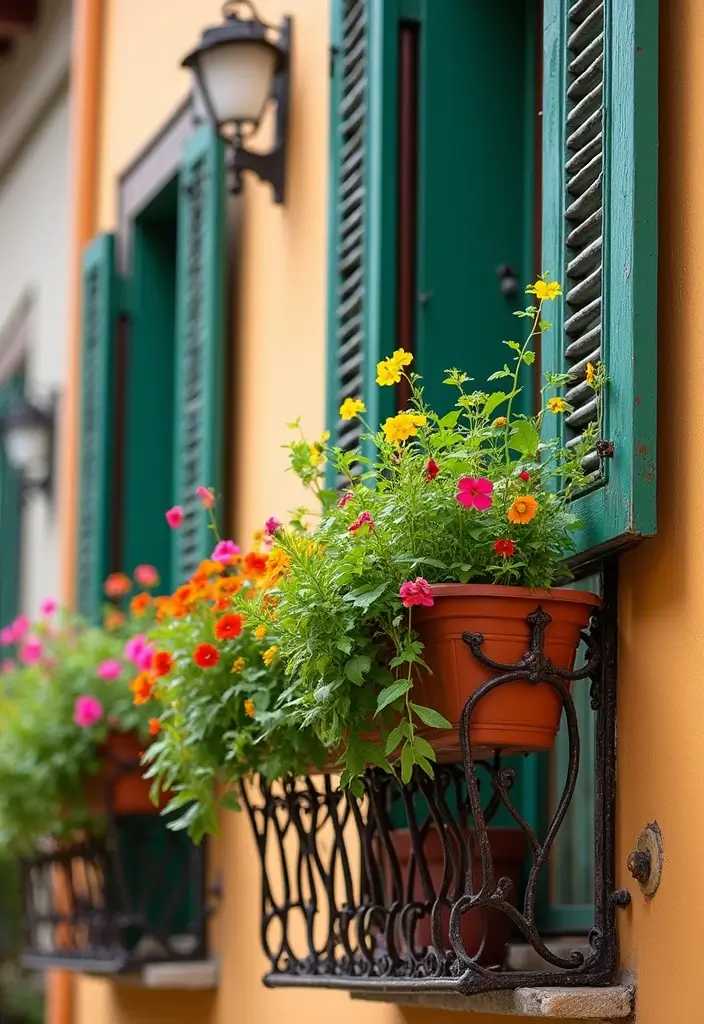 25 Balcony Gardening Ideas That Make Your Outdoor Space Feel Like a Mini Oasis - 8. Colorful Balcony Railings