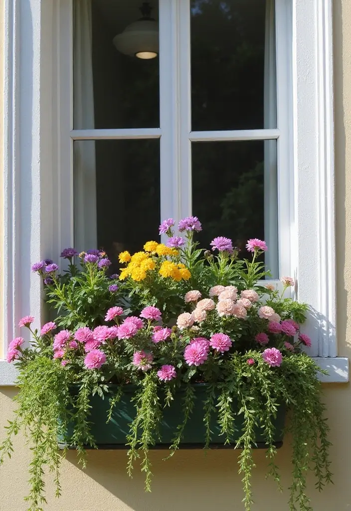 25 Brilliant Balcony Garden Ideas That Will Transform Your Space (You Won't Believe #12!) - 11. Colorful Window Boxes for Extra Charm