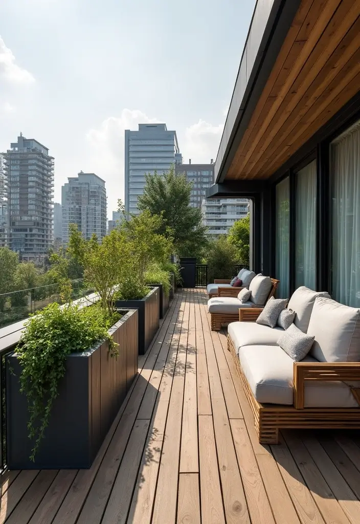 25 Brilliant Balcony Garden Ideas That Will Transform Your Space (You Won't Believe #12!) - 12. Multi-Purpose Furniture with Planters