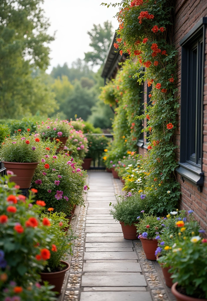 25 Brilliant Balcony Garden Ideas That Will Transform Your Space (You Won't Believe #12!) - 20. Colorful Garden Borders with Edging