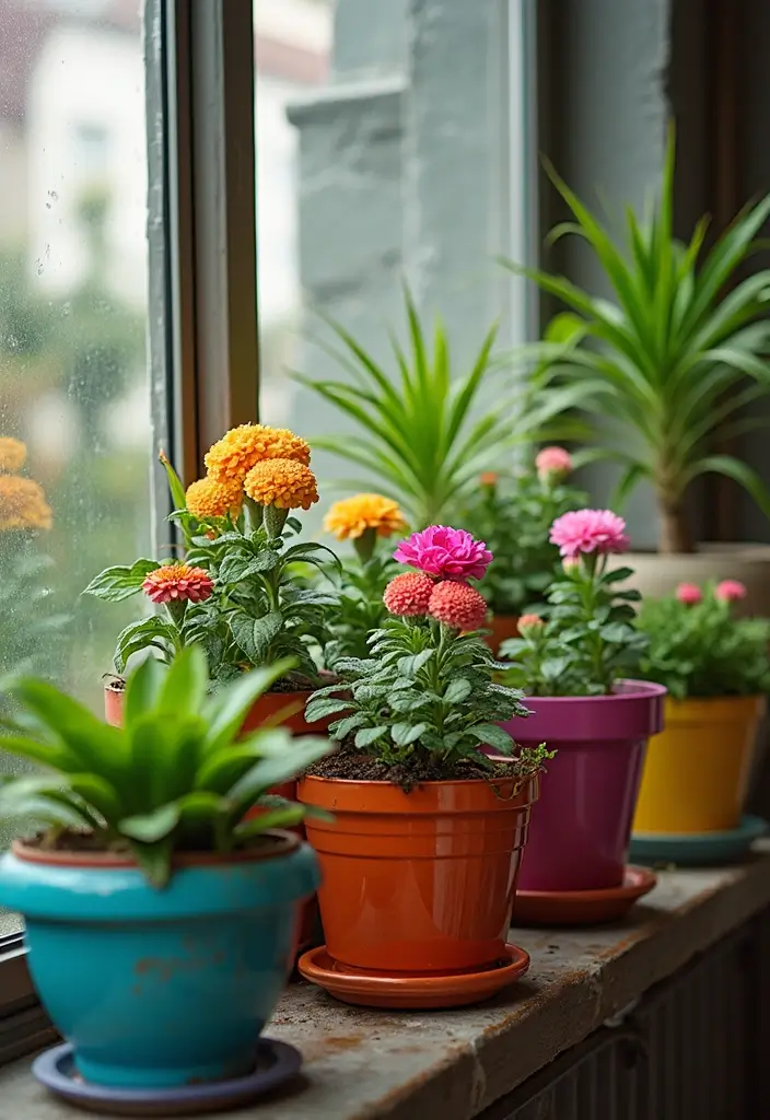 25 Brilliant Balcony Garden Ideas That Will Transform Your Space (You Won't Believe #12!) - 5. Container Planting for Versatile Gardening