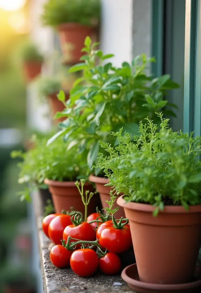 25 Brilliant Balcony Garden Ideas That Will Transform Your Space (You Won't Believe #12!) - 8. Urban Veggie Patch in Small Spaces