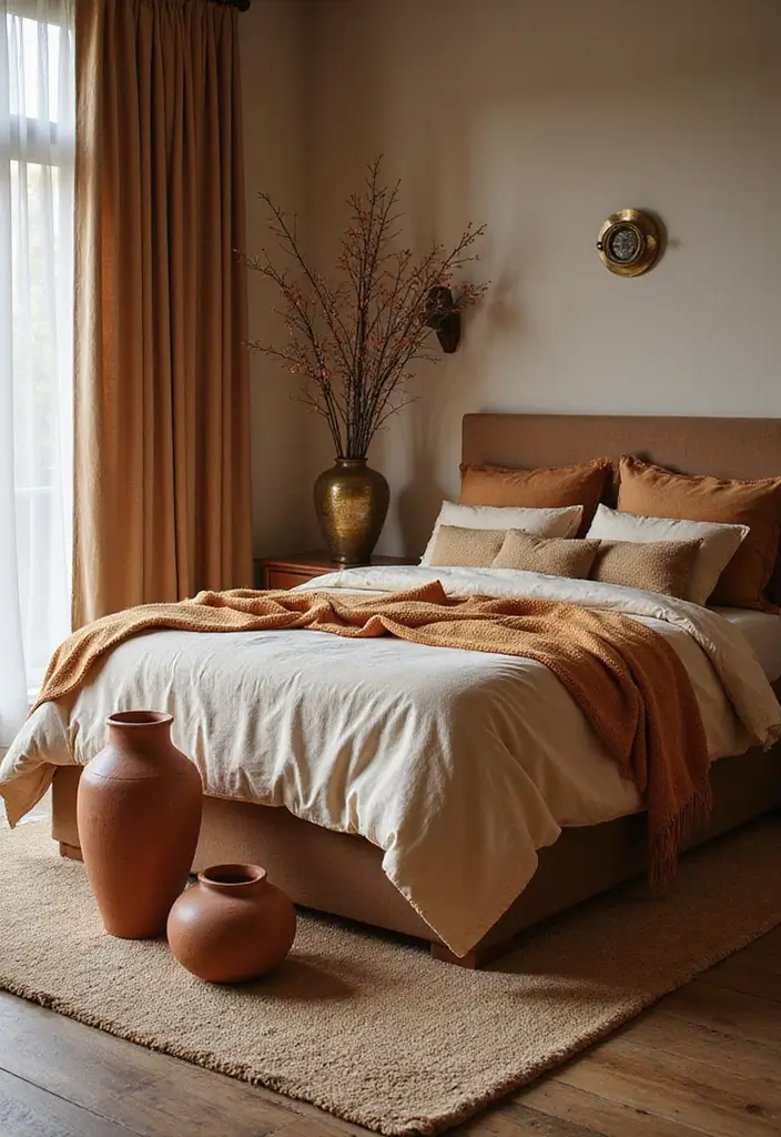 25 Cozy Fall Bedroom Decor Ideas That'll Transform Your Space Overnight - 17. Warm Toned Artifacts