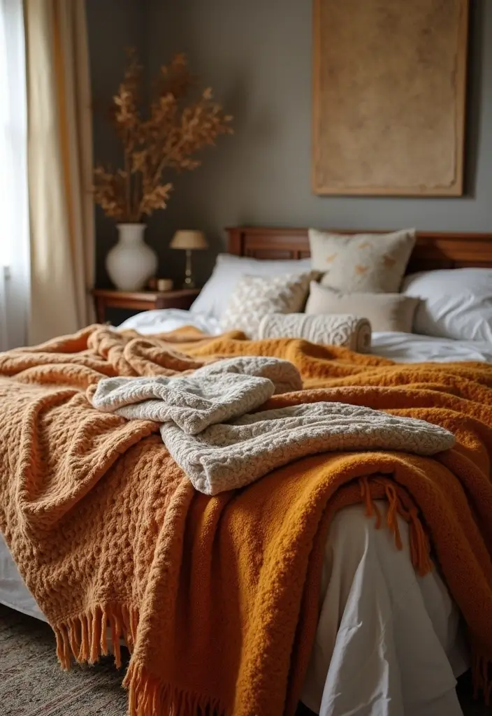 25 Cozy Fall Bedroom Decor Ideas That'll Transform Your Space Overnight - 18. Cozy Blankets