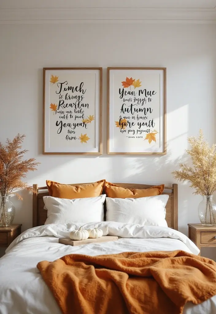 25 Cozy Fall Bedroom Decor Ideas That'll Transform Your Space Overnight - 25. Autumn-Focused Inspirational Quotes
