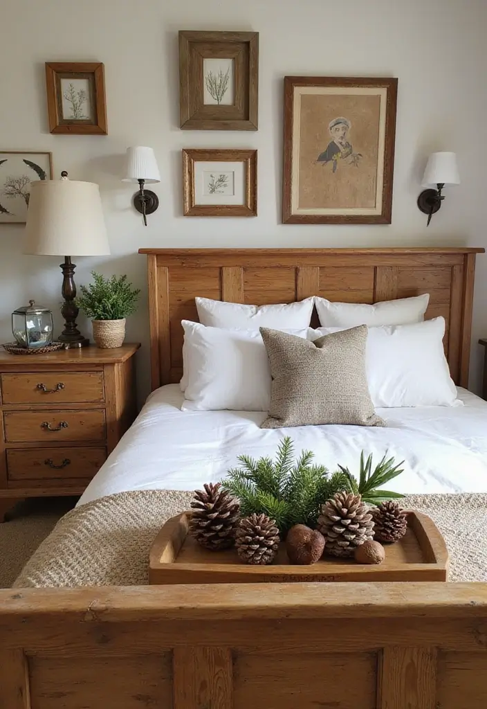 25 Cozy Fall Bedroom Decor Ideas That'll Transform Your Space Overnight - 5. Rustic Wooden Accents