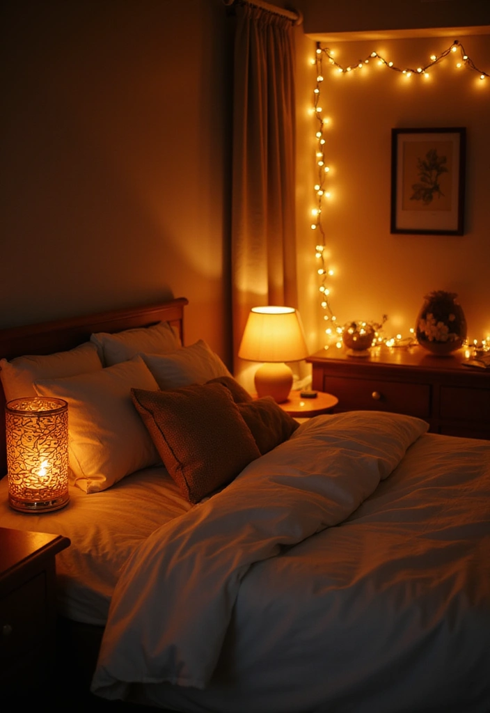 25 Cozy Fall Bedroom Decor Ideas That'll Transform Your Space Overnight - 8. Soft Lighting