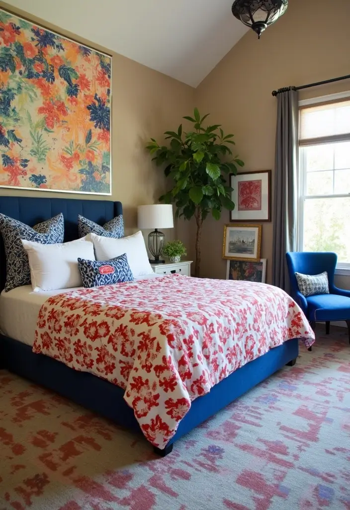 25 Dreamy Master Bedroom Decor Makeovers That Cost Less Than $300 (You Won't Believe #7!) - 16. Bold Patterns and Prints