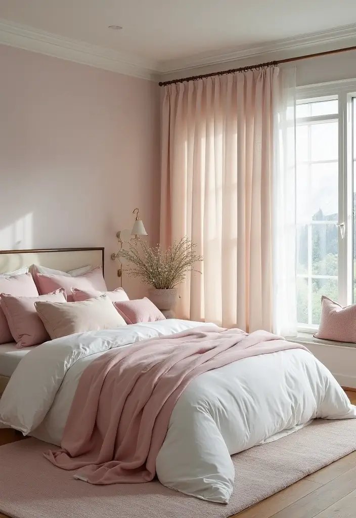 25 Dreamy Master Bedroom Decor Makeovers That Cost Less Than $300 (You Won't Believe #7!) - 24. Romantic Pastel Accents