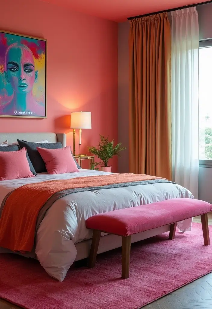 25 Dreamy Master Bedroom Decor Makeovers That Cost Less Than $300 (You Won't Believe #7!) - 8. Energizing Neon Accents