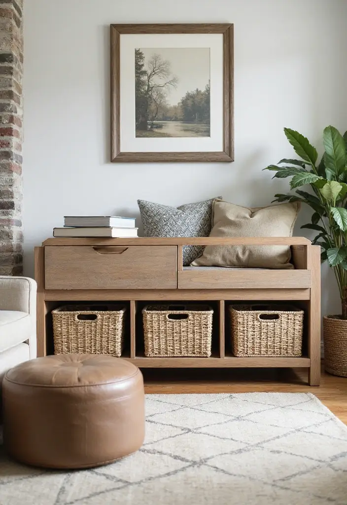 25 Living Room Accessories Decor Ideas That’ll Make Your Space Unforgettable! - 17. Stylish Storage Solutions