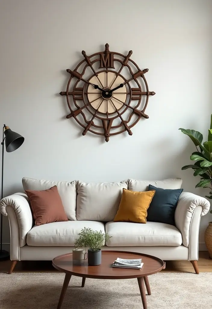 25 Living Room Accessories Decor Ideas That’ll Make Your Space Unforgettable! - 19. Artistic Clocks