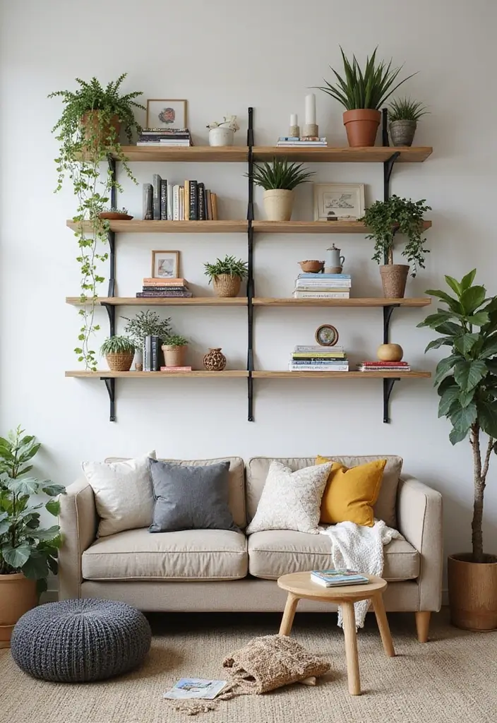 25 Living Room Accessories Decor Ideas That’ll Make Your Space Unforgettable! - 21. Creative Wall Shelves