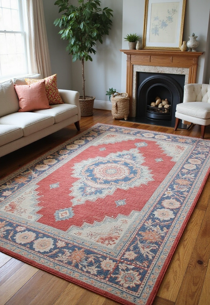 25 Living Room Accessories Decor Ideas That’ll Make Your Space Unforgettable! - 4. Decorative Rugs