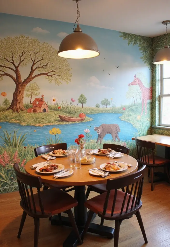25 Stunning Dining Room Wall Decor Ideas That Transform Your Space Overnight (You Won't Believe #3!) - 15. Whimsical Murals