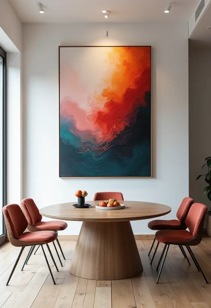 25 Stunning Dining Room Wall Decor Ideas That Transform Your Space Overnight (You Won't Believe #3!) - 2. Bold Abstract Art