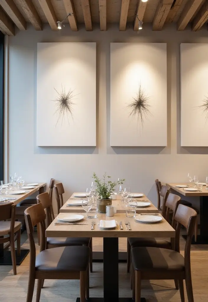 25 Stunning Dining Room Wall Decor Ideas That Transform Your Space Overnight (You Won't Believe #3!) - 23. Minimalist Art Installations