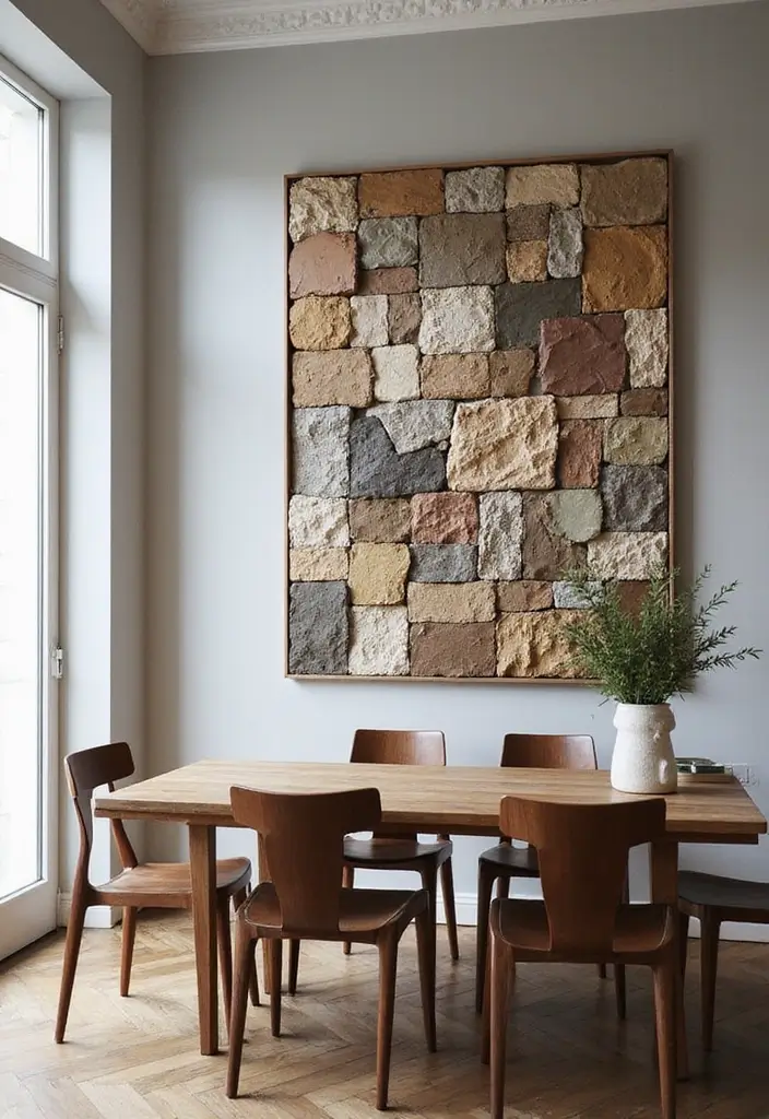 25 Stunning Dining Room Wall Decor Ideas That Transform Your Space Overnight (You Won't Believe #3!) - 4. Textured Wall Art