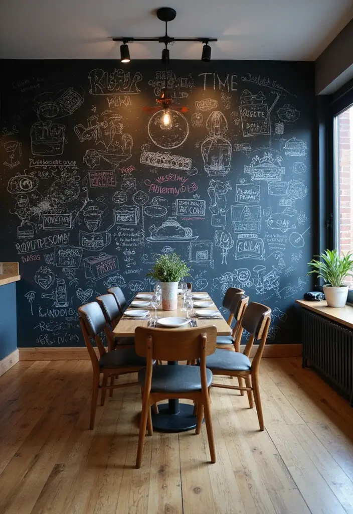 25 Stunning Dining Room Wall Decor Ideas That Transform Your Space Overnight (You Won't Believe #3!) - 7. Chalkboard Wall