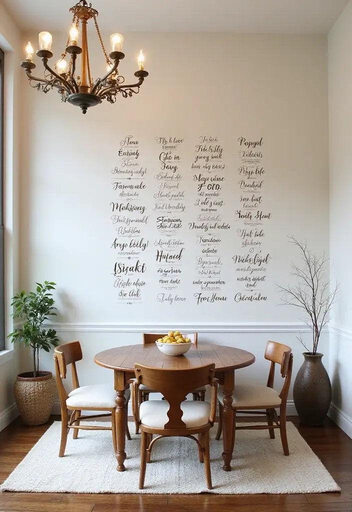 25 Stunning Dining Room Wall Decor Ideas That Will Wow Your Guests! - 13. Customized Wall Quotes
