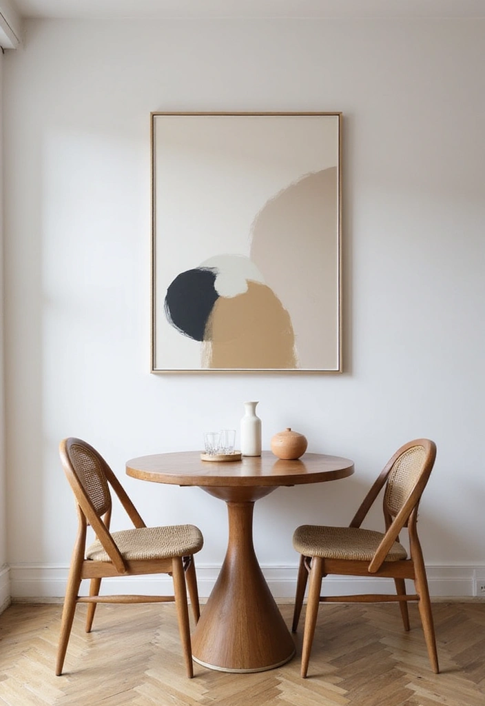 25 Stunning Dining Room Wall Decor Ideas That Will Wow Your Guests! - 24. Minimalist Art