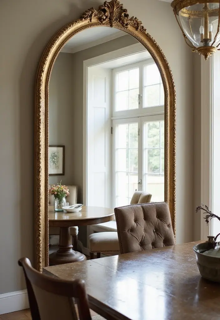 25 Stunning Dining Room Wall Decor Ideas That Will Wow Your Guests! - 4. Elegant Mirrors
