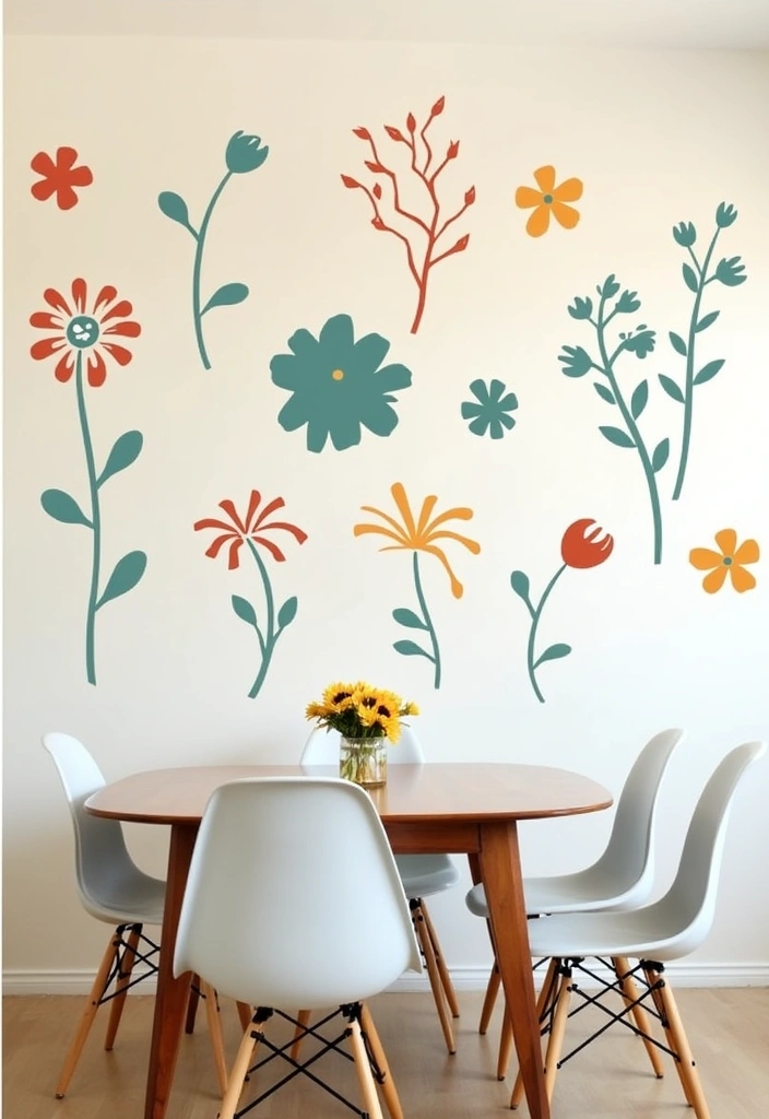 25 Stunning Dining Room Wall Decor Ideas That Will Wow Your Guests! - 5. Whimsical Wall Decals