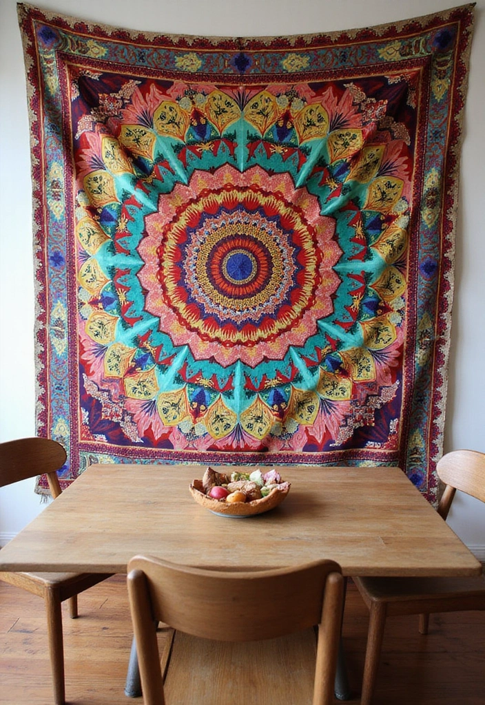 25 Stunning Dining Room Wall Decor Ideas That Will Wow Your Guests! - 6. Canvas Tapestry