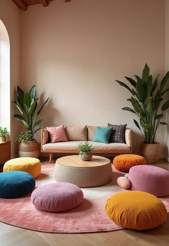 25 Stunning House Decor Ideas That'll Transform Your Aesthetic Living Room! - 20. Playful Seating Arrangements