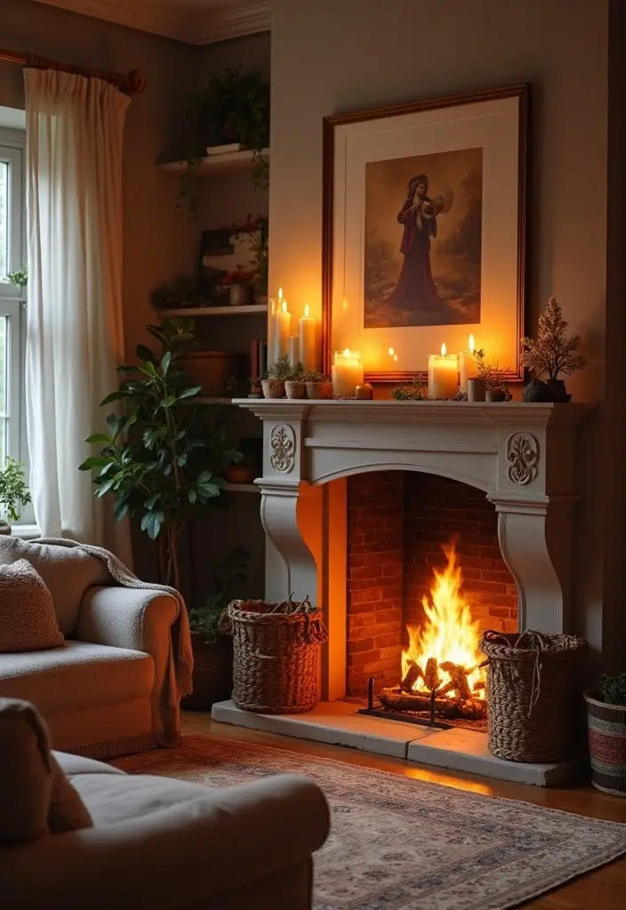 25 Stunning House Decor Ideas That'll Transform Your Aesthetic Living Room! - 21. Incorporate a Fireplace