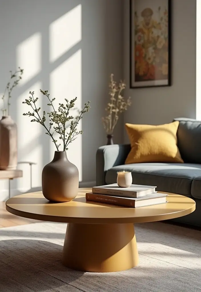 25 Stunning House Decor Ideas That'll Transform Your Aesthetic Living Room! - 25. A Statement Coffee Table