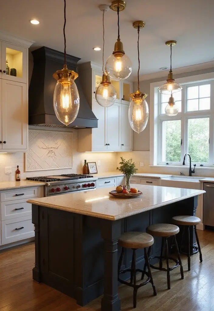 25 Stunning Kitchen Interior Designs That Will Leave You Breathless! - 13. Statement Lighting