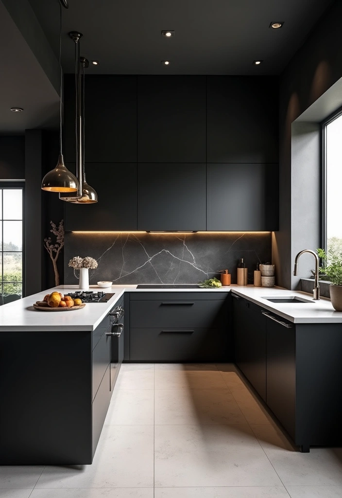 25 Stunning Kitchen Interior Designs That Will Leave You Breathless! - 17. High-Contrast Designs