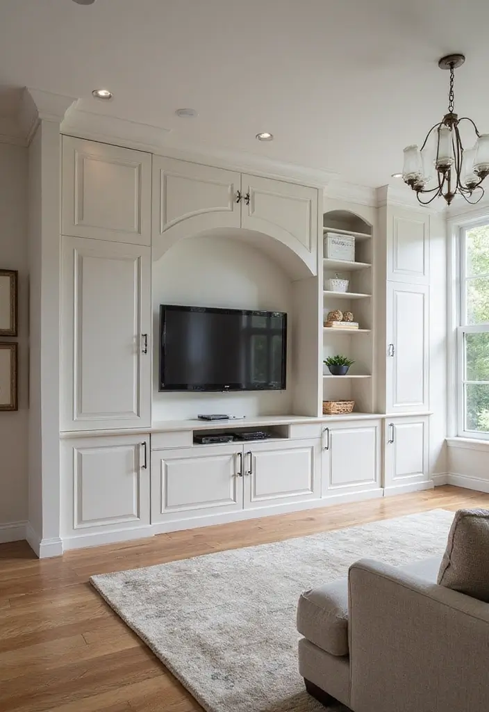 25 Stunning Living Room Cabinet Arrangement Ideas That Will Transform Your Space! - 20. Custom Built-In Cabinets