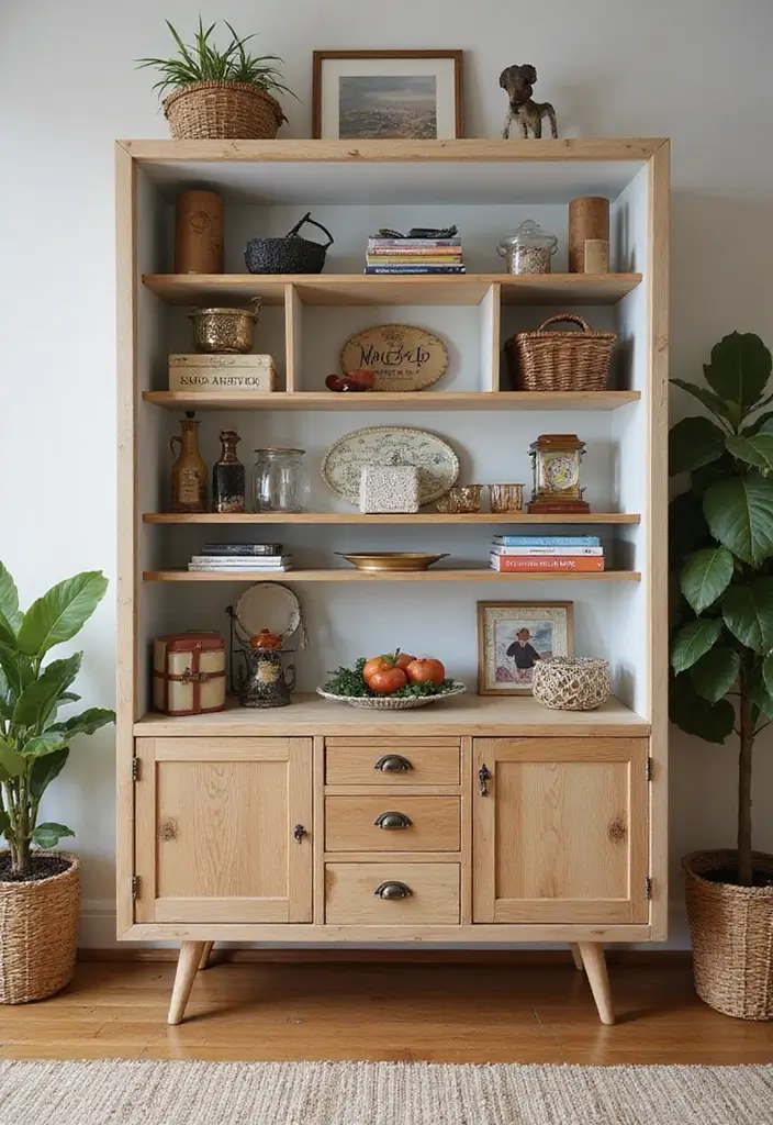 25 Stunning Living Room Cabinet Arrangement Ideas That Will Transform Your Space! - 24. Themed Cabinet Arrangements