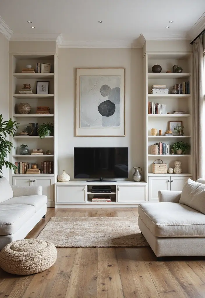 25 Stunning Living Room Cabinet Arrangement Ideas That Will Transform Your Space! - 25. The Combo of Style and Function